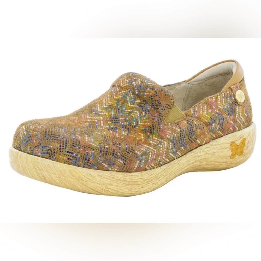 ALEGRIA Keli Clogs Ric Rack Tan Sz 37 (7.5)